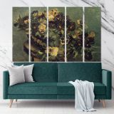 Basket With Pansies On A Table Painting by Vincent Van Gogh Dutch Painter Original Canvas Wall Art - Image 5