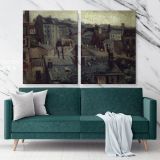 View Of The Roofs Of Paris Painting by Vincent Van Gogh Dutch Painter Original Canvas Wall Art - Image 2