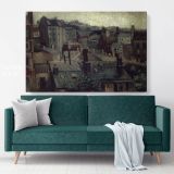 View Of The Roofs Of Paris Painting by Vincent Van Gogh Dutch Painter Original Canvas Wall Art - Image 6