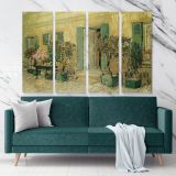 Restaurant At Asnieres Painting by Vincent Van Gogh Dutch Painter Original Canvas Wall Art - Image 4