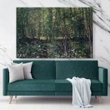 Trees and Under Growth Painting by Vincent Van Gogh Dutch Painter Original wall art Canvas Wall Art