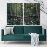 Trees and Under Growth Painting by Vincent Van Gogh Dutch Painter Original wall art Canvas Wall Art - Image 2