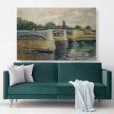 The Seine With The Pont De La Grande Jatte Painting by Vincent Van Gogh Dutch Canvas Wall Art - Image 6