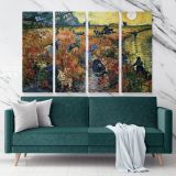 The Red Vineyard Painting by Vincent Van Gogh Dutch Painter Original wall art by Canvas Wall Art - Image 4