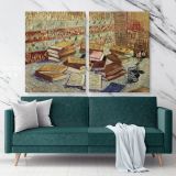 Still Life French Novel Painting by Vincent Van Gogh Dutch Painter Original wall art Canvas Wall Art - Image 2