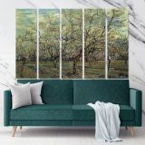 The White Orchard Painting by Vincent Van Gogh Dutch Painter Original Canvas Wall Art - Image 5