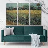 Orchard with Blossoming Apricot Trees Painting by Vincent Van Gogh Dutch Painter Canvas Wall Art - Image 3