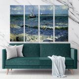 Seascape At Saintes Maries Painting by Vincent Van Gogh Dutch Painter Original wall Canvas Wall Art - Image 4