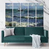 Seascape At Saintes Maries Painting by Vincent Van Gogh Dutch Painter Original wall Canvas Wall Art - Image 5