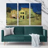 The Yellow House Painting by Vincent Van Gogh Dutch Painter Original Canvas Wall Art - Image 3