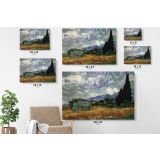 Wheatfield with Cypresses Painting by Vincent Van Gogh Dutch Painter Original Canvas Wall Art - Image 6