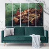 Crab on its Back Painting by Vincent Van Gogh Dutch Painter Original Canvas Wall Art - Image 5