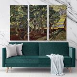 The Garden Of Saint Paul's Hospital Painting by Vincent Van Gogh Dutch Painter Canvas Wall Art - Image 3