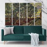 The Garden Of Saint Paul's Hospital Painting by Vincent Van Gogh Dutch Painter Canvas Wall Art - Image 5
