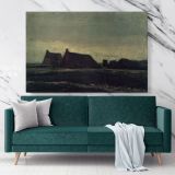 Cottages Painting by Vincent Van Gogh Dutch Painter Original Canvas Wall Art