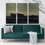 Cottages Painting by Vincent Van Gogh Dutch Painter Original Canvas Wall Art - Image 3