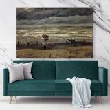 Beach At Scheveningen In Stormy Weather Painting by Vincent Van Gogh Dutch Painter Canvas Wall Art