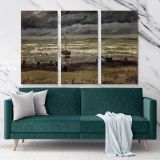 Beach At Scheveningen In Stormy Weather Painting by Vincent Van Gogh Dutch Painter Canvas Wall Art - Image 3