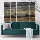 Beach At Scheveningen In Stormy Weather Painting by Vincent Van Gogh Dutch Painter Canvas Wall Art - Image 5