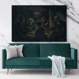 The Potato Eaters Painting by Vincent Van Gogh Dutch Painter Original Canvas Wall Art