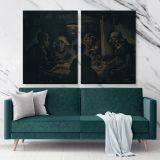 The Potato Eaters Painting by Vincent Van Gogh Dutch Painter Original Canvas Wall Art - Image 2