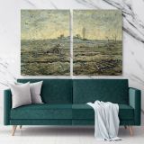 The Plough And The Harrow After Millet Painting by Vincent Van Gogh Dutch Painter Canvas Wall Art - Image 2