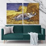 Noon Rest From Work Painting by Vincent Van Gogh Dutch Painter Original Canvas Wall Art - Image 2