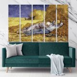 Noon Rest From Work Painting by Vincent Van Gogh Dutch Painter Original Canvas Wall Art - Image 5