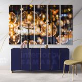 Modern Photography Canvas with Frame Wall Artwork Night Lamp Christmas Canvas Home Decor - Image 5