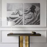 Artworks by Owen Claxton wall art on Canvas Nude Girl Fine Artist Painter Canvas Wall Art - Image 2