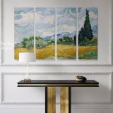Vincent Van Gogh Original Painting Wheat Field with Cypresses Canvas Wall Art - Image 4