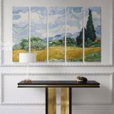 Vincent Van Gogh Original Painting Wheat Field with Cypresses Canvas Wall Art - Image 5