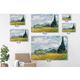 Vincent Van Gogh Original Painting Wheat Field with Cypresses Canvas Wall Art - Image 6