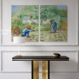 Vincent Van Gogh Original Painting Love, Women and Child Canvas Wall Art - Image 2