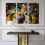 Tiger Animal Oil Painting by Leonid Afremov Original wall art by Leonid Afremov Canvas Wall Art - Image 3