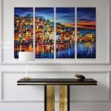 Famous Quiet Town Original Oil Painting by Leonid Afremov Canvas Wall Art - Image 4