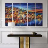Famous Quiet Town Original Oil Painting by Leonid Afremov Canvas Wall Art - Image 5