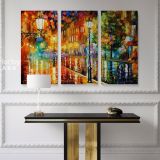 Famous Street of Illusions Oil Painting by Leonid Afremov Canvas Wall Art - Image 3