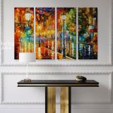Famous Street of Illusions Oil Painting by Leonid Afremov Canvas Wall Art - Image 4