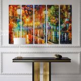 Famous Street of Illusions Oil Painting by Leonid Afremov Canvas Wall Art - Image 5