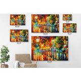 Famous Street of Illusions Oil Painting by Leonid Afremov Canvas Wall Art - Image 6