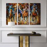 Famous Horse Racing Painting by Leonid Afremov Oil wall art by Leonid Afremov Oil Canvas Wall Art - Image 3