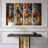 Famous Horse Racing Painting by Leonid Afremov Oil wall art by Leonid Afremov Oil Canvas Wall Art - Image 4