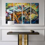 Famous Horse Racing Oil Painting by Leonid Afremov Canvas Wall Art - Image 4
