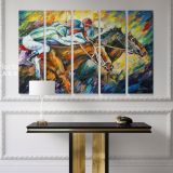 Famous Horse Racing Oil Painting by Leonid Afremov Canvas Wall Art - Image 5