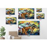 Famous Horse Racing Oil Painting by Leonid Afremov Canvas Wall Art - Image 6