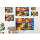 Famous Steamboat Painting Original Oil Painting by Leonid Afremov Canvas Wall Art - Image 6