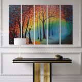 Inspired Park Scene Original Oil Painting by Leonid Afremov Canvas Wall Art - Image 5