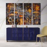 Old Magic Palette Knife Oil Painting by Leonid Afremov Canvas Wall Art - Image 4