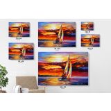 Palette Knife Boat Landscape Oil Painting by Leonid Afremov Canvas Wall Art - Image 6